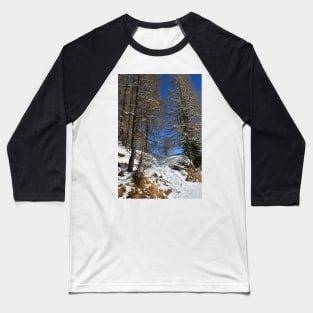 Snowy Trees on Monte Lussari Baseball T-Shirt